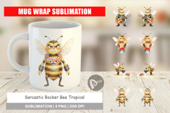 Sarcastic Rocker Bee Mug Wrap Product Image 1