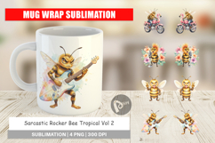 Sarcastic Rocker Bee Mug Wrap Product Image 1