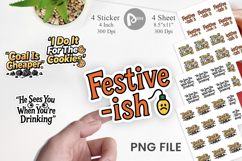 Sarcastic Santa Quotes Sticker Product Image 1