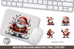 Sarcastic Santa Mouse Pad Product Image 1