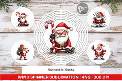 Sarcastic Santa Wind Spinner Product Image 1