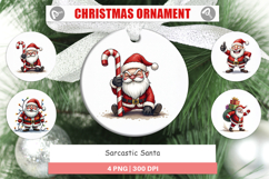 Sarcastic Santa Ornament Product Image 1
