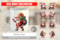 Sarcastic Santa Mug Wrap Product Image 1