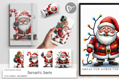 Sarcastic Santa Digital Paper Product Image 1