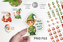 Sticker Sarcastic Santa and Elves Quotes Product Image 1