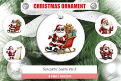 Sarcastic Santa Ornament Product Image 1