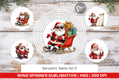 Sarcastic Santa Wind Spinner Product Image 1