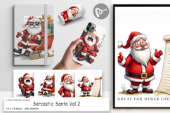 Sarcastic Santa Digital Paper Product Image 1