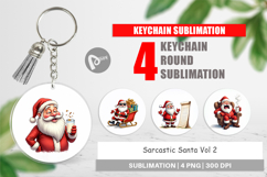 Sarcastic Santa Keychain Product Image 1