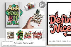 Sarcastic Santa Quotes Digital Paper Product Image 1