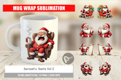 Sarcastic Santa Mug Wrap Product Image 1