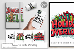 Santa&#039;s Workshop Quotes Digital Paper Product Image 1