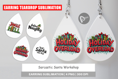 Santa's Workshop Quotes Earring Product Image 1