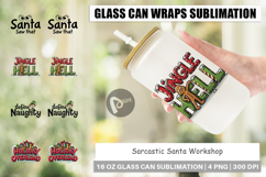 Santa's Workshop Quotes Glass Can Product Image 1