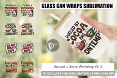 Santa's Workshop Quotes Glass Can Product Image 1
