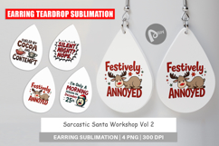 Santa's Workshop Quotes Earring Product Image 1