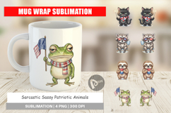Sassy Patriotic Animals Mug Wrap Product Image 1