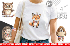 Sassy Patriotic Animals Sublimation Product Image 1