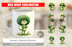 Sarcastic Shamrock Mug Wrap Product Image 1