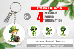 Sarcastic Shamrock Keychain Product Image 1