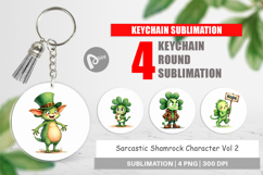 Sarcastic Shamrock Keychain Product Image 1