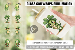 Sarcastic Shamrock Glass Can Product Image 1