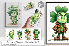 Sarcastic Shamrock Digital Paper Product Image 1