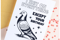 Sarcastic Birthday Pigeon- SVG Quote Product Image 1
