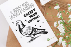 Sarcastic Birthday Pigeon- SVG Quote Product Image 3