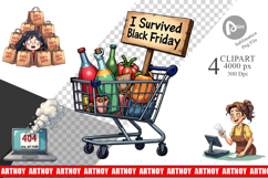 Sarcastic Shopper Spree Clipart Product Image 1
