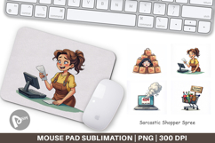 Sarcastic Shopper Spree Mouse Pad Product Image 1