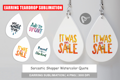 Sarcastic Shopper Quote Earring Product Image 1