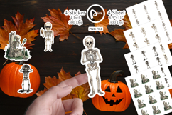 Sarcastic Skeleton Dark Academia Sticker Product Image 1