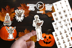 Sarcastic Skeleton Dark Academia Sticker Product Image 1