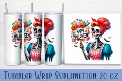 Sarcastic Skeleton tumbler. Happy Halloween sublimation PNG Product Image 5