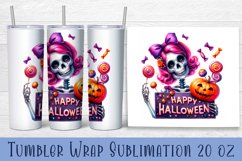 Sarcastic Skeleton tumbler. Happy Halloween sublimation PNG Product Image 1