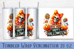 Sarcastic Skeleton tumbler. Happy Halloween sublimation PNG Product Image 1