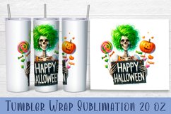 Sarcastic Skeleton tumbler. Happy Halloween sublimation PNG Product Image 1
