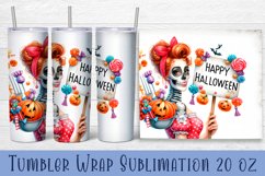 Sarcastic Skeleton tumbler. Happy Halloween sublimation PNG Product Image 1