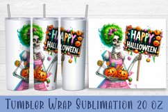 Sarcastic Skeleton tumbler. Happy Halloween sublimation PNG Product Image 1