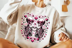 Skeleton Valentine PNG, Valentine's Day Funny Skeleton PNG Product Image 2