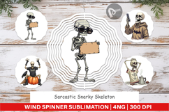 Wind Spinner Snarky Skeleton Product Image 1
