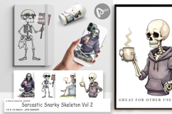 Digital Paper Snarky Skeleton Product Image 1