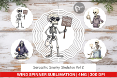 Wind Spinner Snarky Skeleton Product Image 1