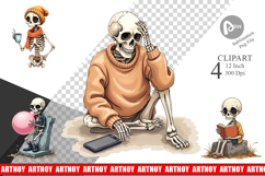 Snarky Skeleton 2 Clipart Product Image 1