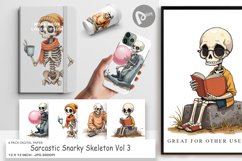 Digital Paper Snarky Skeleton Product Image 1