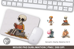 Mouse Pad Snarky Skeleton Product Image 1