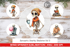 Wind Spinner Snarky Skeleton Product Image 1
