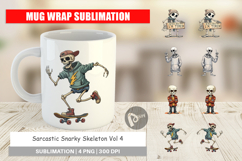 Mug Wrap Snarky Skeleton Product Image 1