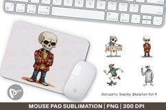 Mouse Pad Snarky Skeleton Product Image 1